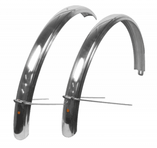 Skärmsats Prima Dam Bak/Fram anodiserad silver